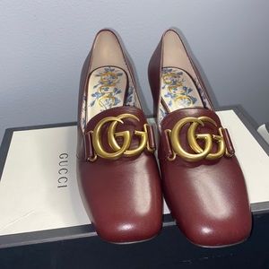 Gucci Malaga Kid vintage Bordeaux heel